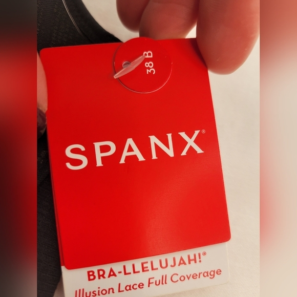 NWT Spanx Bra-llelujah! Illusion Lace Full Coverage Bra Black - Picture 11 of 11